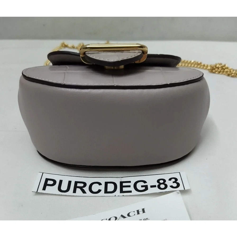Coach Morgan Gray Brich Leather Card Holing Chain Crossbody Bag - NWT $248